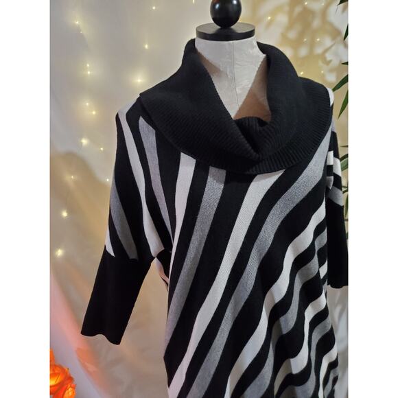 White House Black Market Striped Wool Blend Cowl Neck Sweater Womens Size XS - Picture 5 of 10